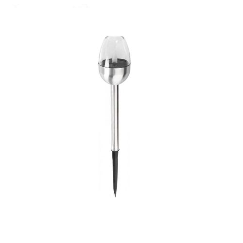Napelemes szolár kerti lámpa - inox